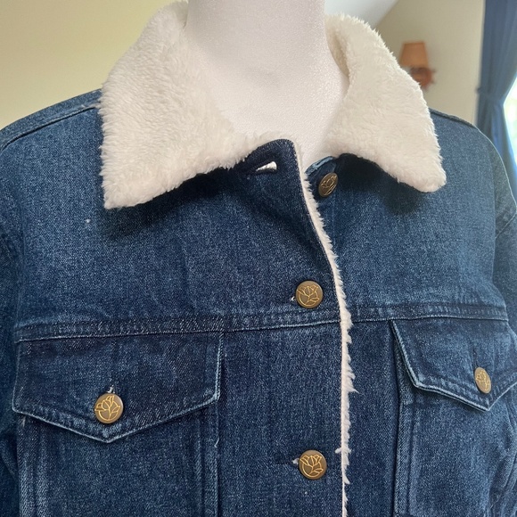 NWT Draper James Shearling Jean Jacket Size Small (Oversized) - Picture 13 of 16